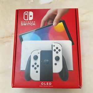 Like new OLED Nintendo switch. Works great and comes with 2 extra controllers.